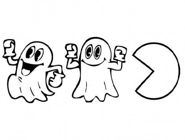 dibujo pac man y las aventuras fantasmales colorear