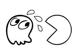 dibujo pacman basico colorear