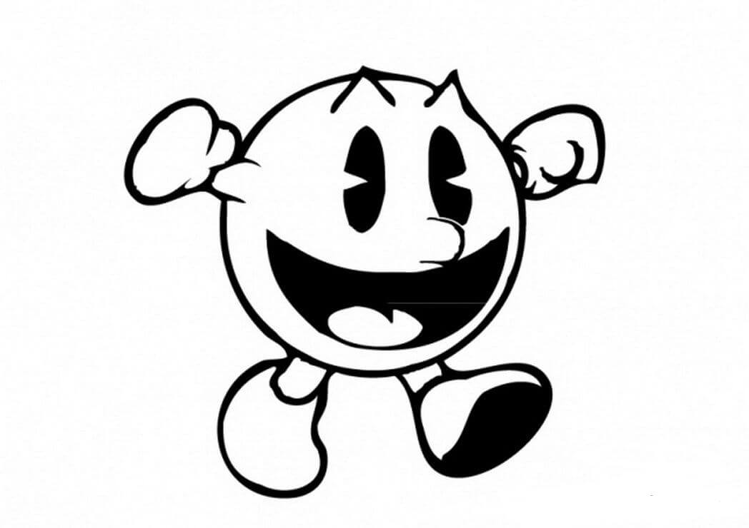 dibujo pacman para pintar y colorear