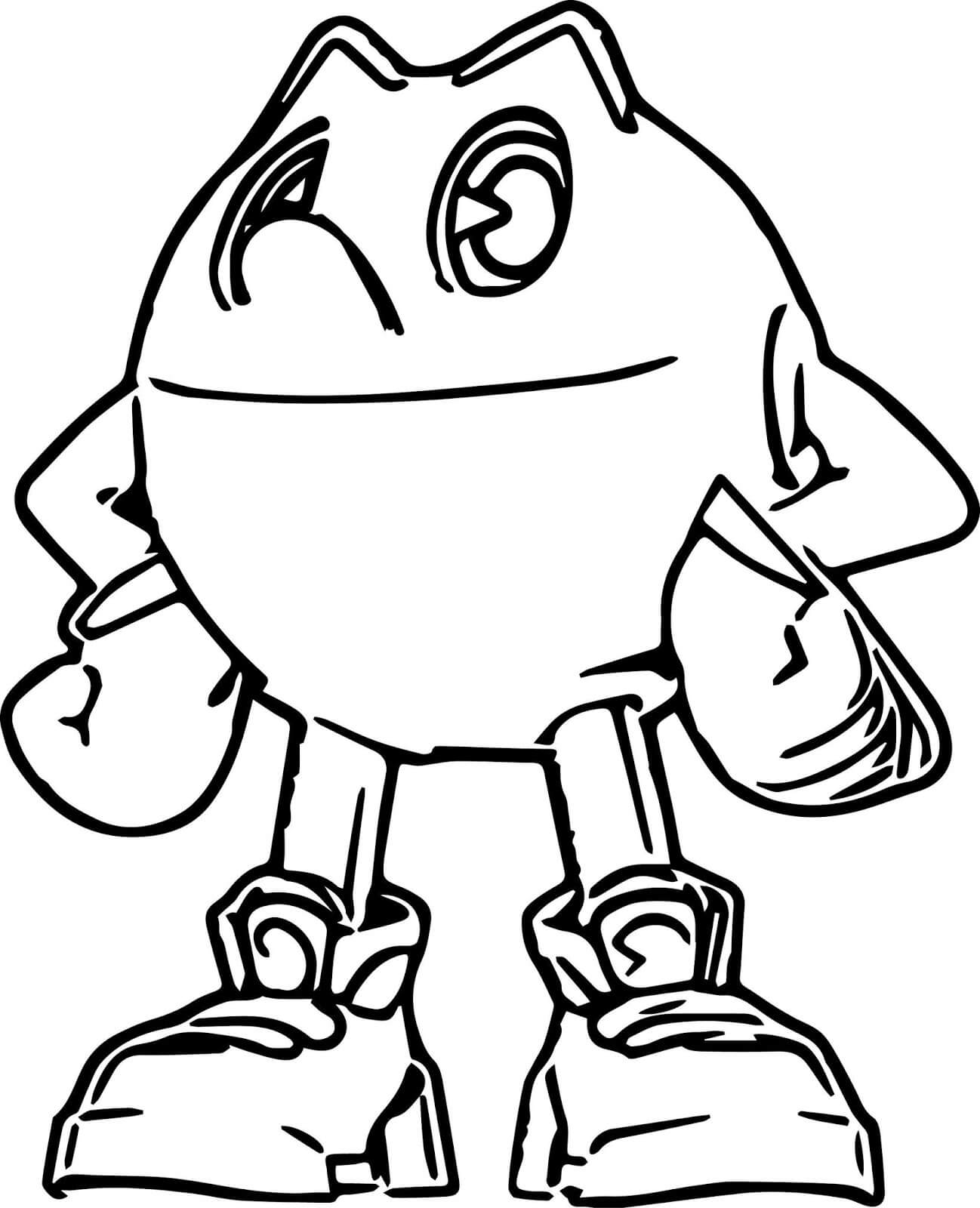 dibujo para pintar pacman gratis