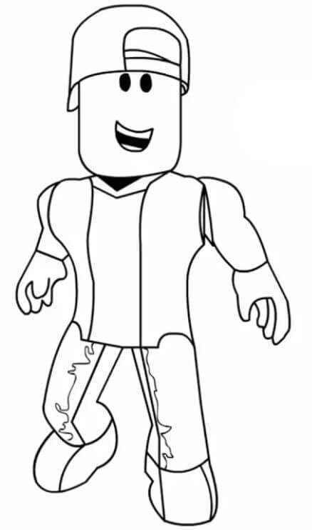 dibujo personaje normal roblox para colorear