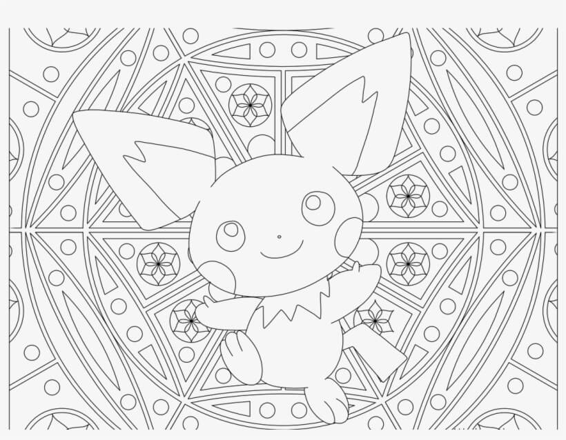 dibujo pichu pokemon para colorear