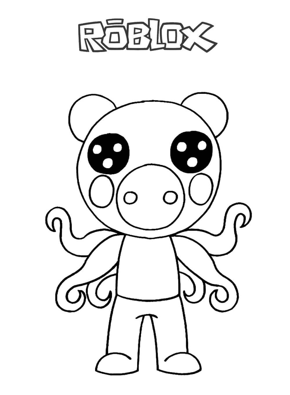 dibujo piggy roblox para colorear