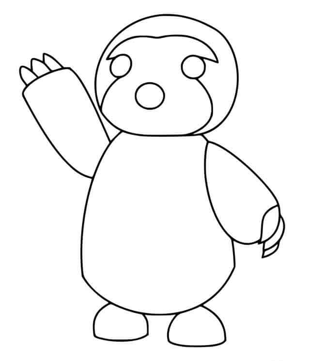 dibujo pinguino roblox para colorear