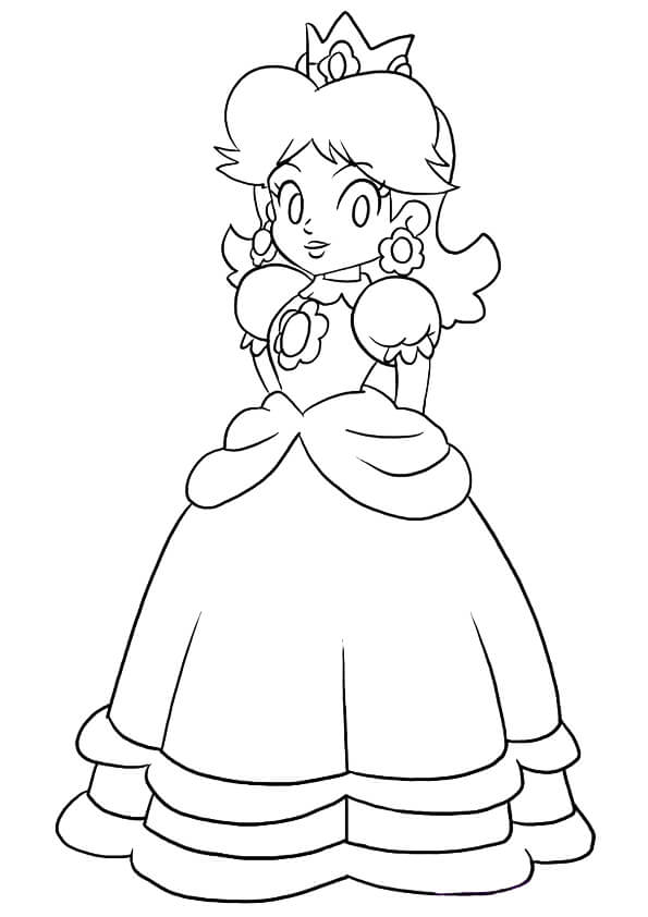 dibujo princesa peach baloncesto imprimir y colorear
