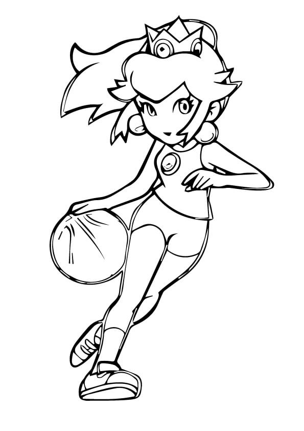 dibujo princesa peach imprimir y colorear