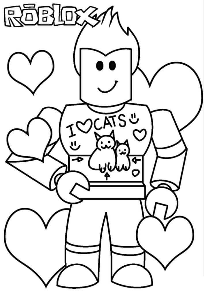 dibujo querido roblox para colorear