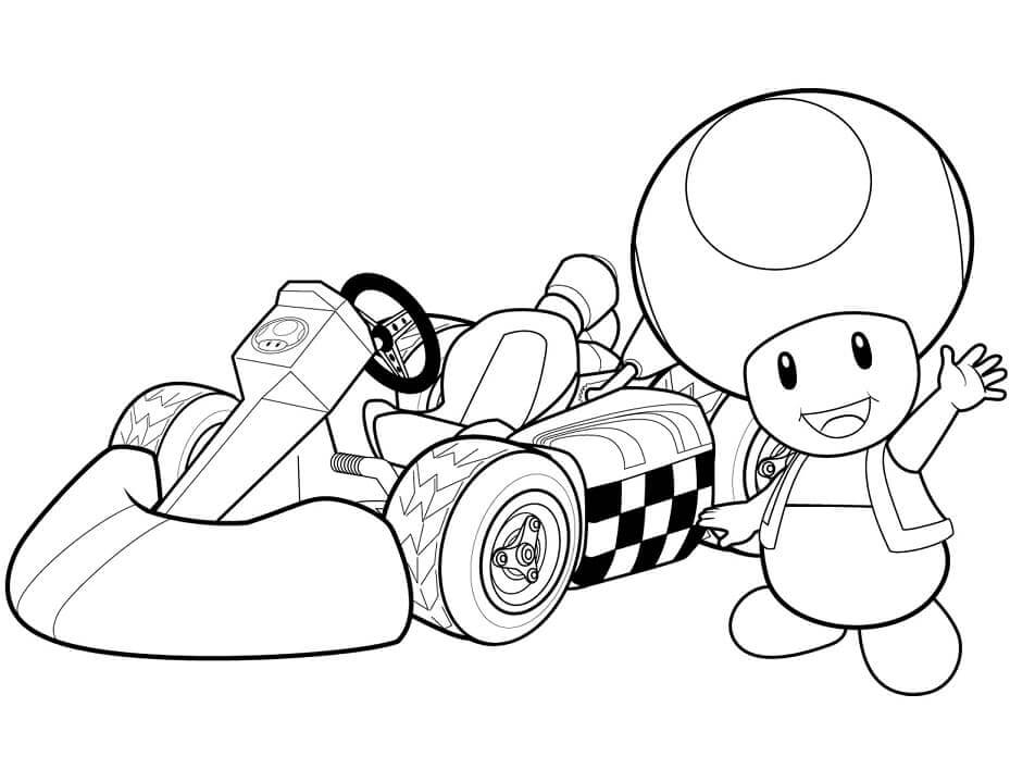dibujo rana kart wii imprimir y colorear