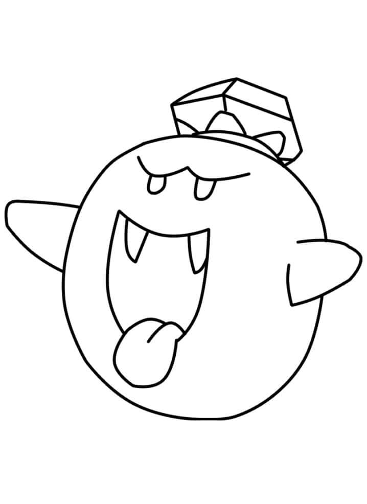 dibujo rey boo imprimir y colorear