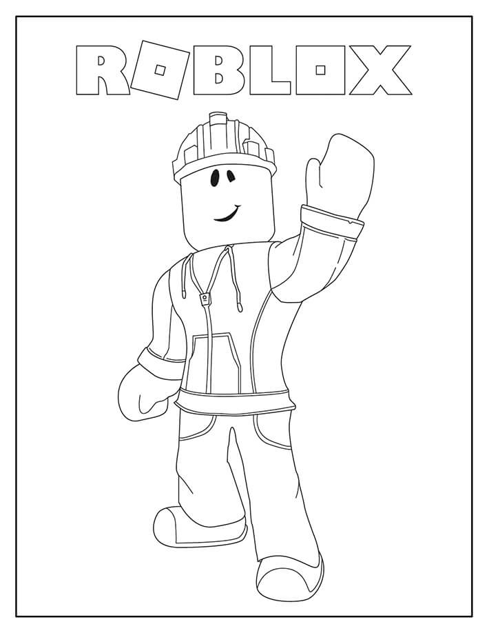 dibujo roblox creativo saluda para colorear