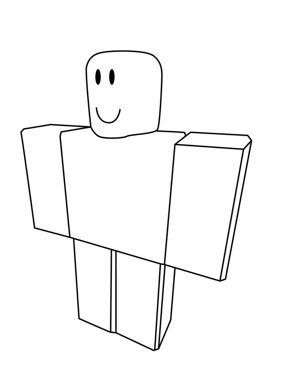dibujo roblox noob sonrisas para colorear