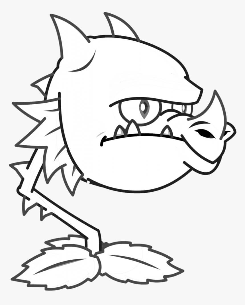 dibujo snapdragon en plantas vs zombies colorear