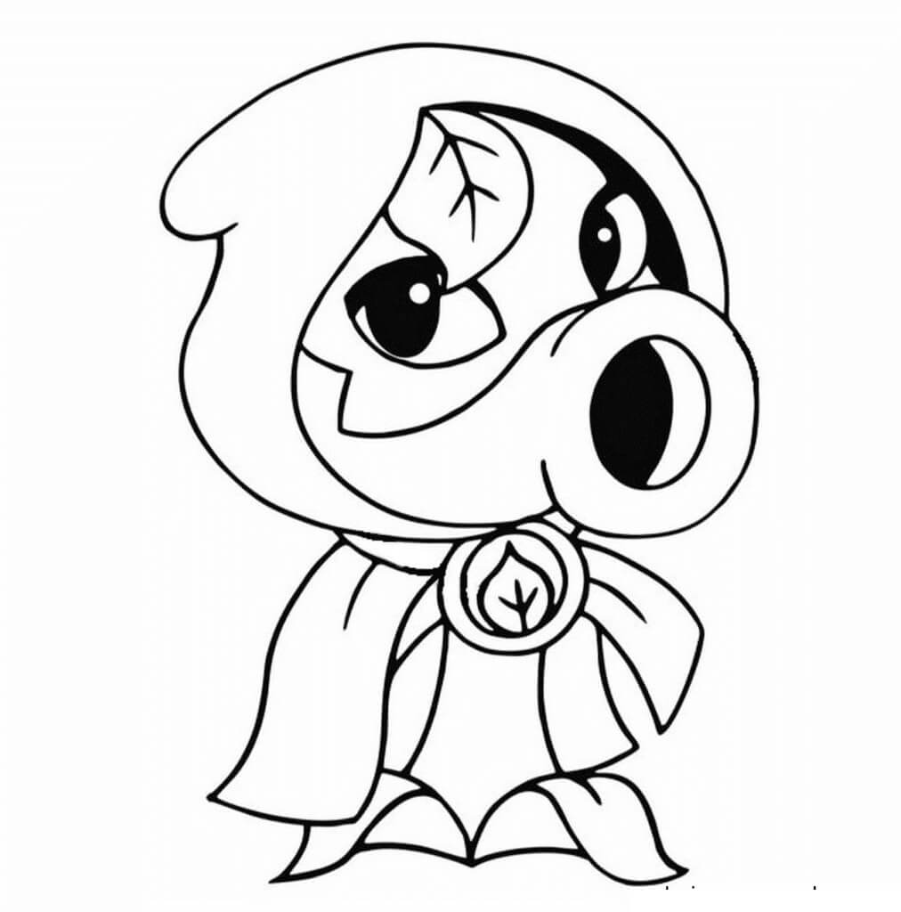 dibujo sombra verde en plants vs zombies colorear