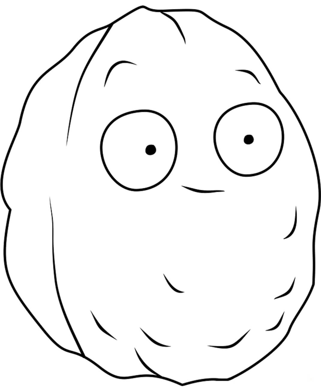 dibujo tuerca de pared en plants vs zombies colorear