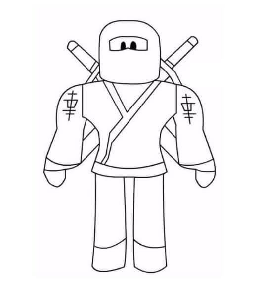 dibujo un ninja roblox para colorear