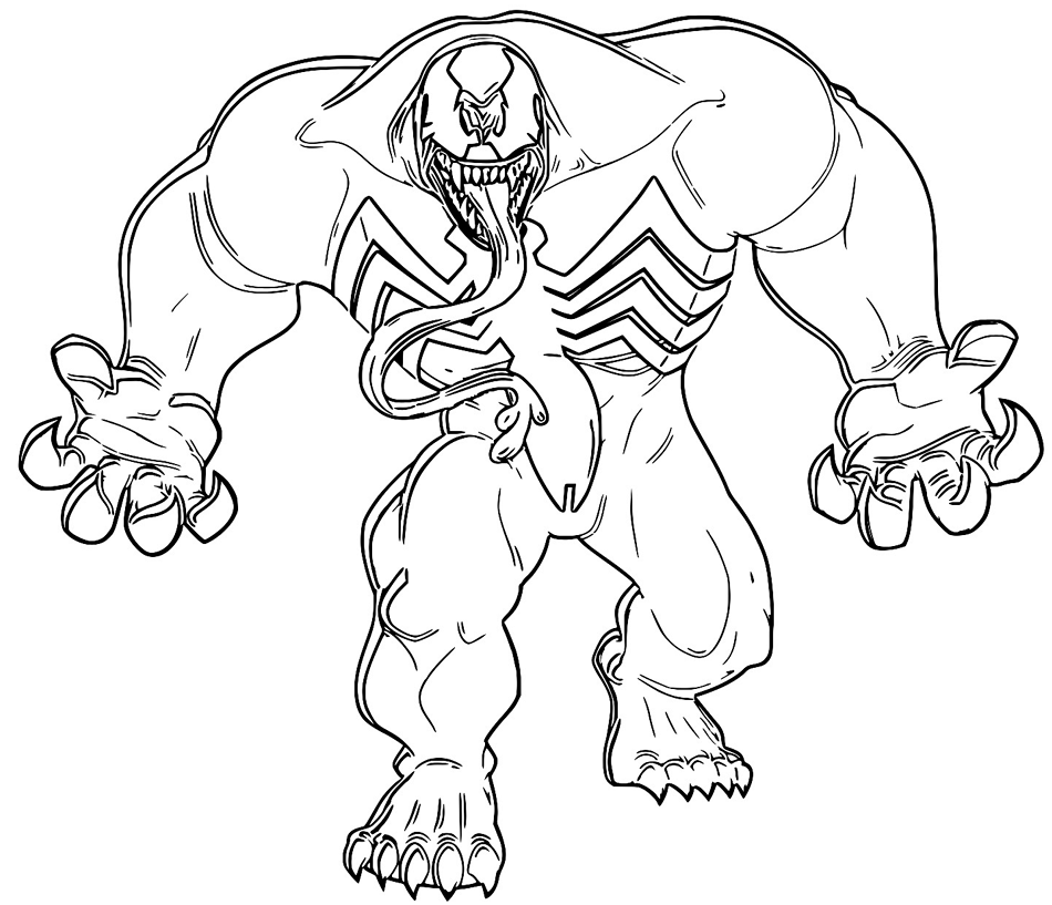 dibujo violent venom para imprimir y colorear 