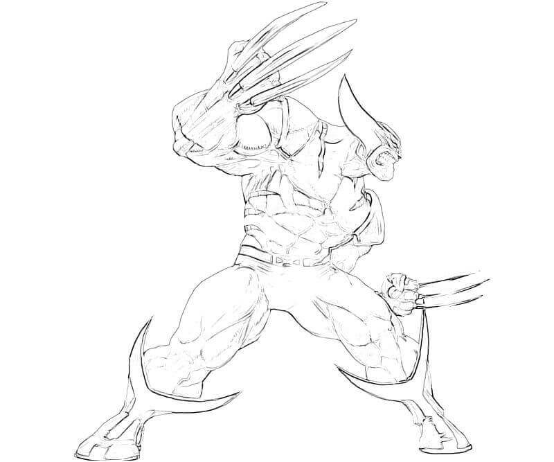 dibujo wolverine impresionante para imprimir y colorear 
