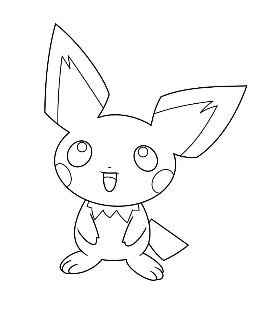 dibujos de pichu para imprimir e colorear
