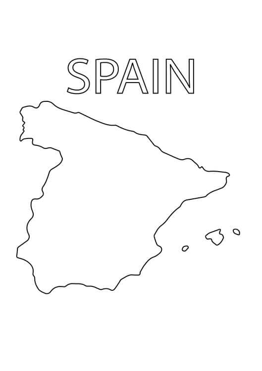 mapa de espana para colorear