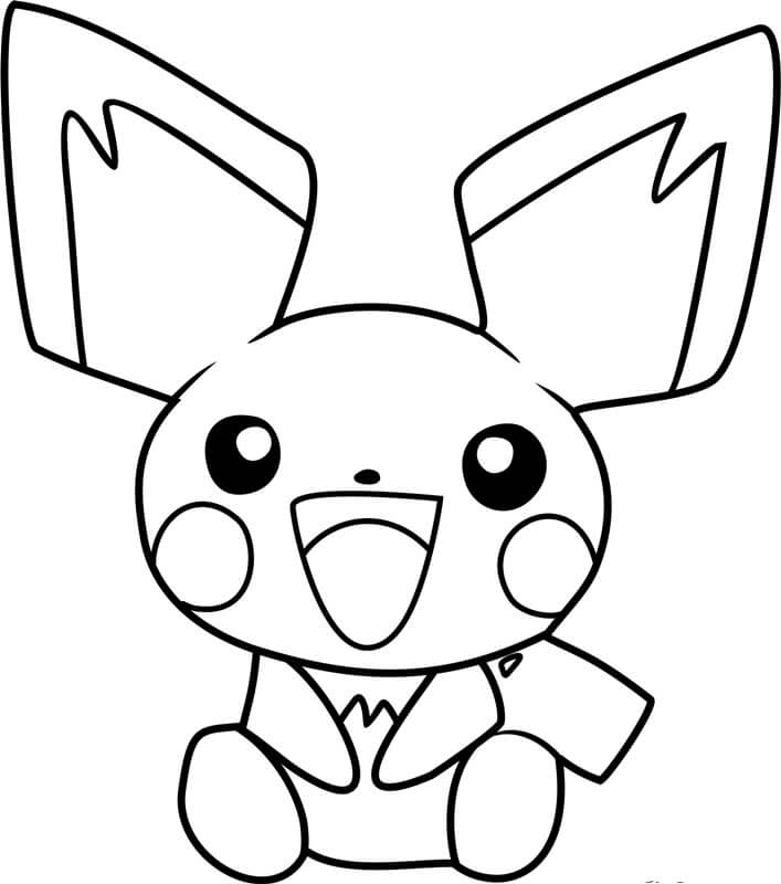 pichu para colorear