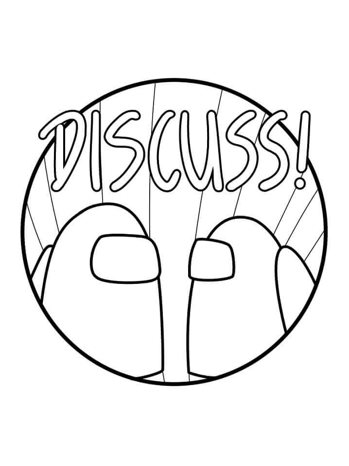 Dibujo de Among Us Discutir para Colorear y Imprimir