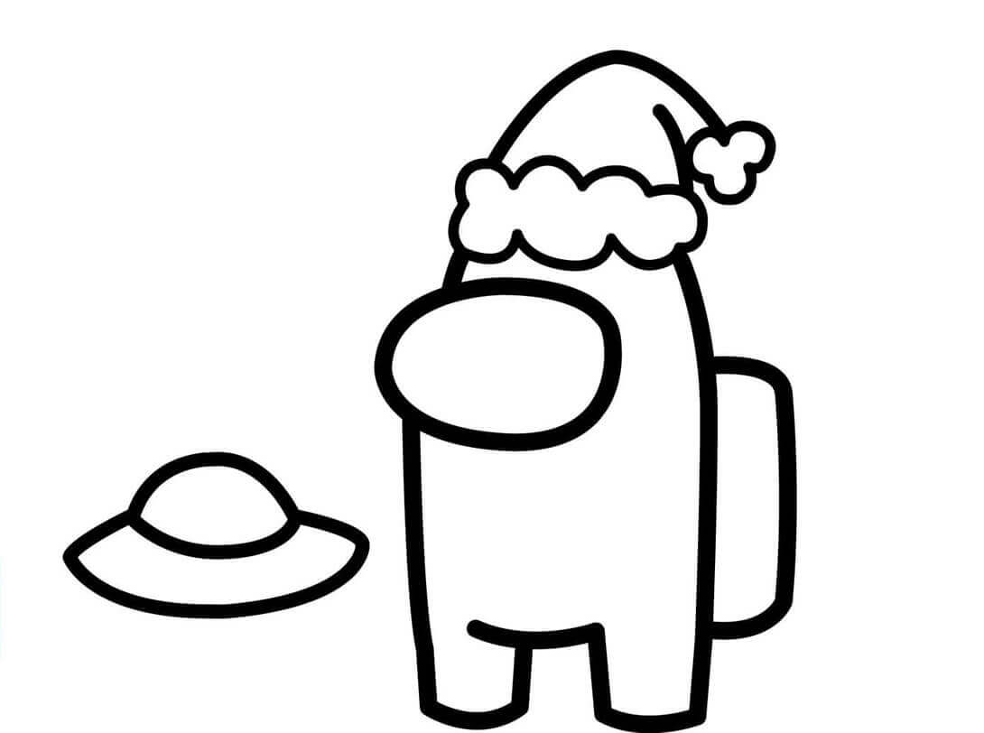 Dibujo de Among Us Extraterrestre para Colorear y Imprimir