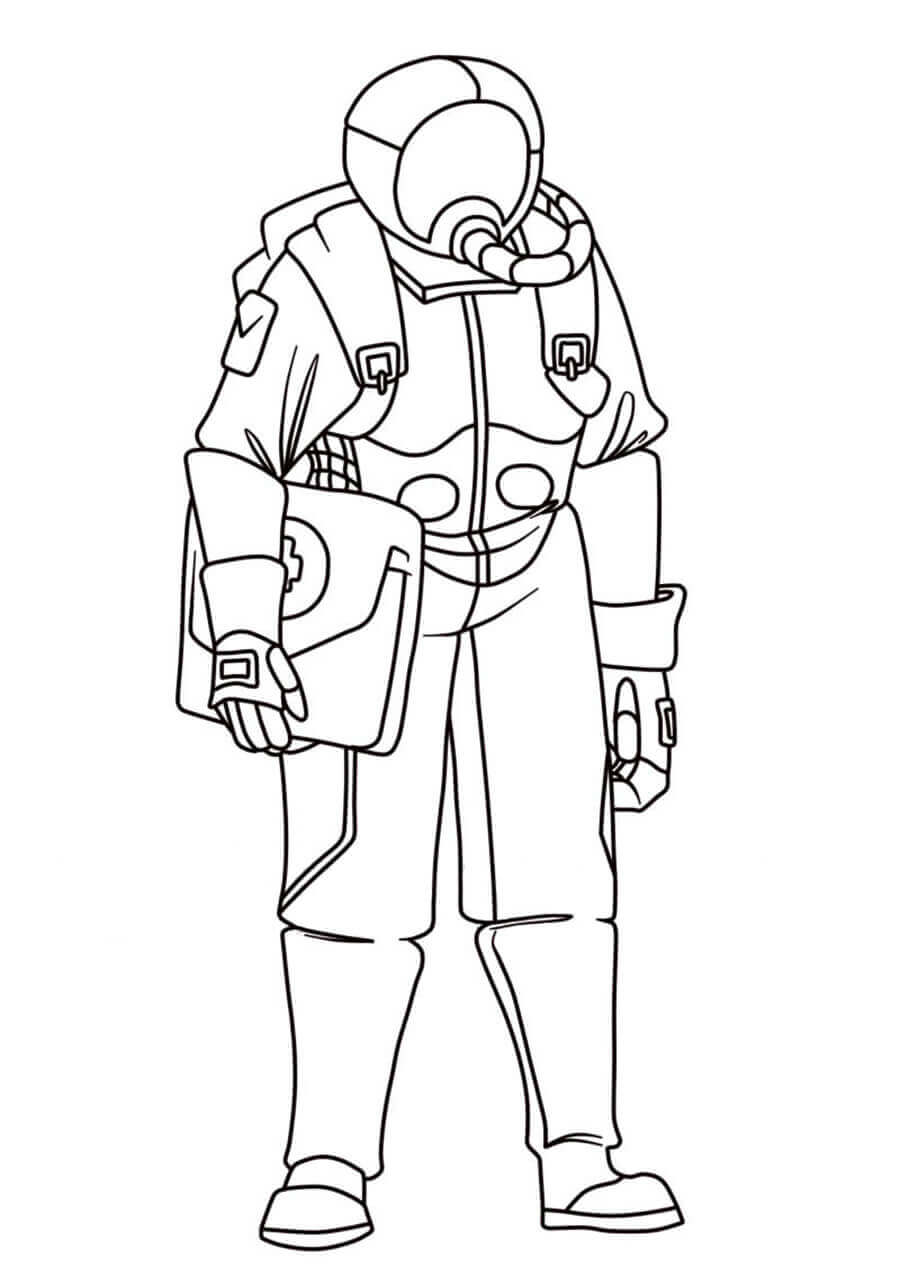 Dibujo de Among Us Médico para Colorear y Imprimir