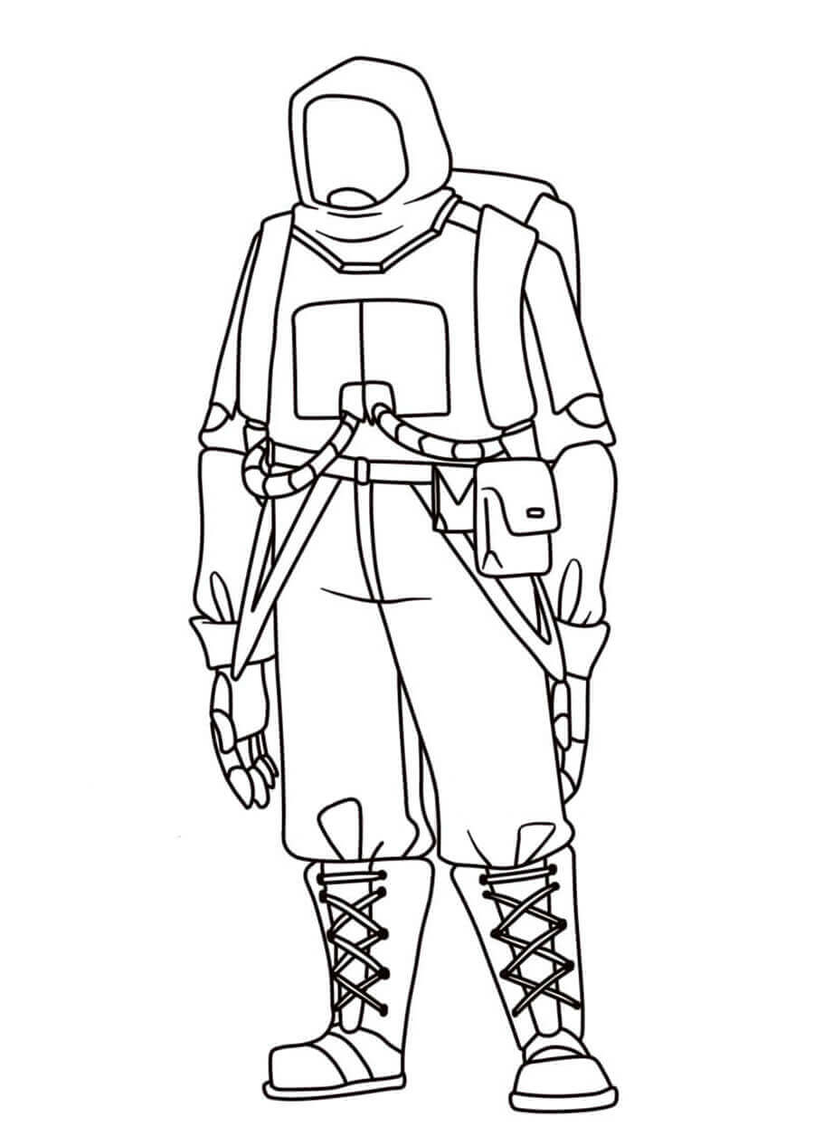 Dibujo de Among Us Uniforme para Colorear y Imprimir