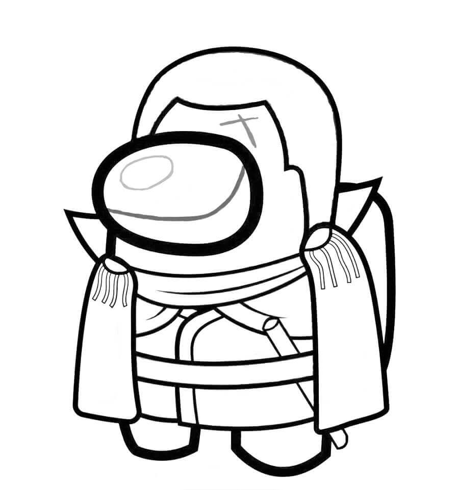 Dibujo de Fujitora Among Us para Colorear y Imprimir