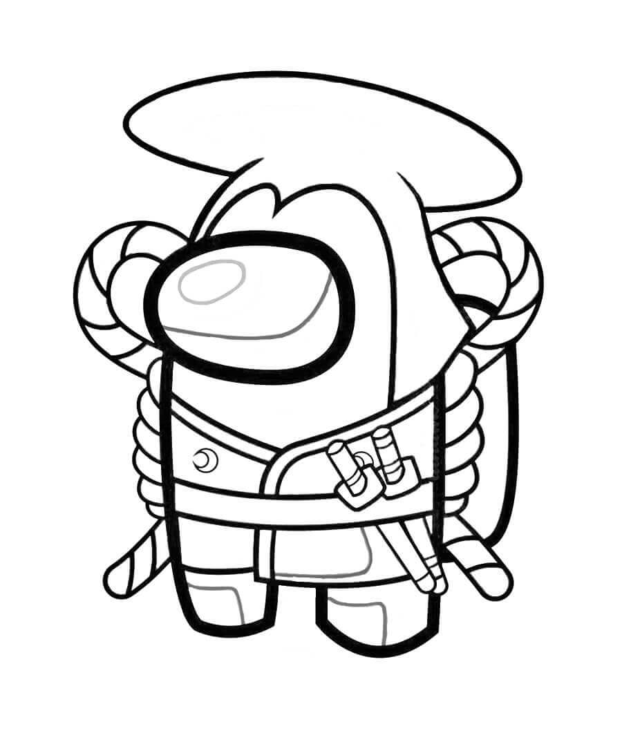 Dibujo de Kozuki Oden Among Us para Colorear y Imprimir