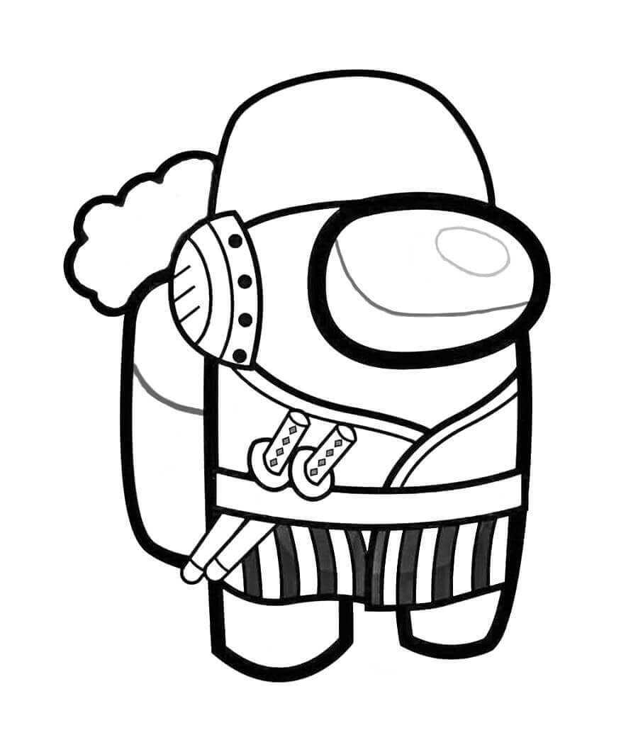 Dibujo de Usopp Among Us para Colorear y Imprimir