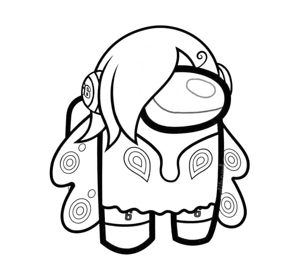 Dibujo de Vinsmoke Reiju Among Us para Colorear y Imprimir