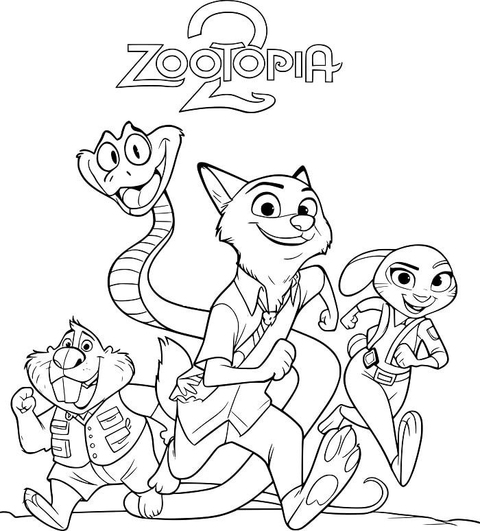 Dibujo de Zootopia 2 para Colorear