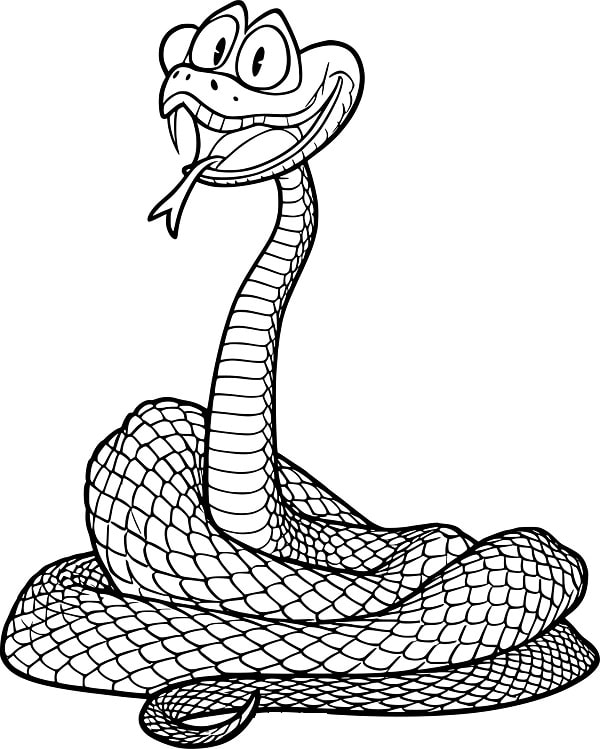 Dibujo Imprimible de Gary La Serpiente de La Película Zootopia 2 para Imprimir y Colorear