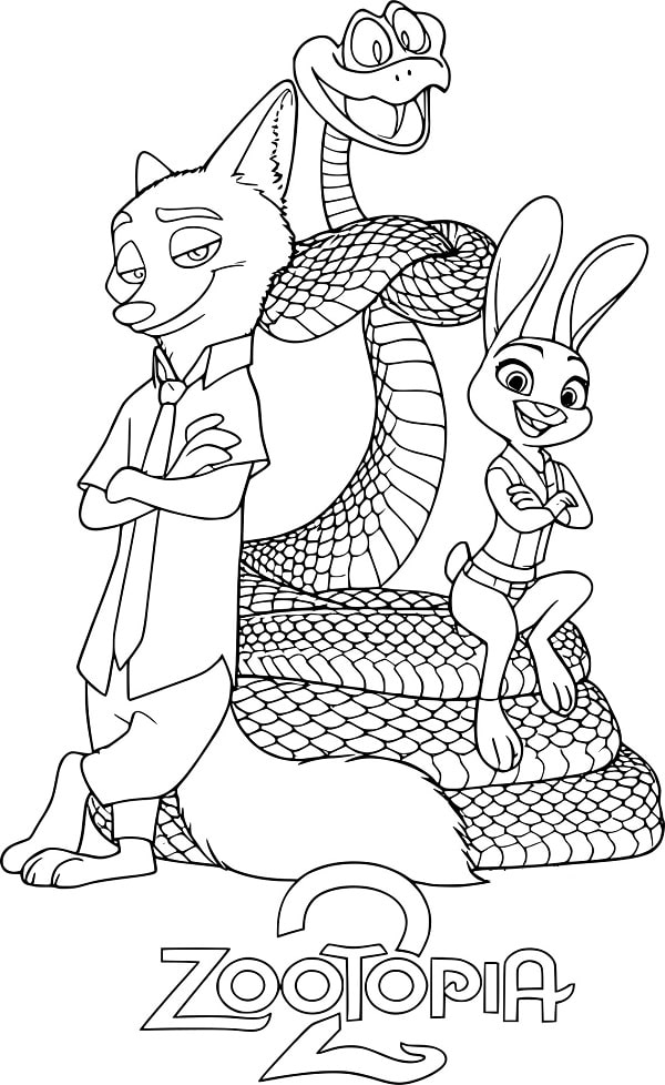 Imágenes Zootopia 2 para Colorear